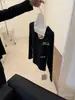 Camiseta de manga larga cuadrada de doble cara cepillada XIA'X Xia Xia Yatou con almohadillas en el pecho, top térmico de capa base para otoño e invierno