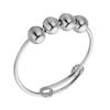 Anillo de ansiedad con perla explosiva de Amazon, ajustable, sencillo, chapado en cobre, con cuentas de cobre.