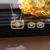 Set de Collar y Pendientes de Circonita de Lujo Ligero Accesorios para Vestido de Novia Estilo Árabe de Oriente Medio Joyería de Moda