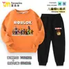 Ropa Roblox Sudadera para Niños Traje de Primavera y Otoño Niños Dibujos Animados Top Holgado Pantalón Deportivo Conjunto de Dos Piezas