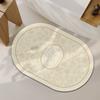 Alfombrilla de Piso para Baño Inodoro Antideslizante Fuerte Absorbente Barro de Diatomeas Esterilla para Pies Inodoro Alfombrilla de Baño Bañera Alfombra Anticaídas