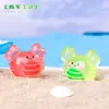 Par de cangrejos creativos en miniatura que brillan en la oscuridad, accesorios decorativos 3D DIY de bolsa sorpresa, adornos de escritorio en miniatura
