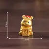 Miniatura de paisagem criativa lingote tartaruga da fortuna estatueta fofa decoração DIY acessórios para pendurar carro desktop pequeno ornamento