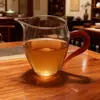 Taza Transparente de Vidrio de Borosilicato Alto con Asa de Color, Taza de Justicia, Juego de Té Kung Fu Grande para Oficina, Divisor de Té, Taza para Compartir