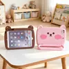 Capa protetora iPad10 iPadPro11 urso de desenho animado Air4567 silicone Air11 macio 9.7 anti-queda 10.2 polegadas