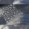 Adesivos de unhas borboleta com brilho de concha etéreo mais vendidos, adesivos DIY de borboleta branca sonhadora tridimensionais em relevo requintados