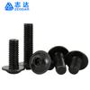 Tornillos de Cabeza Cilíndrica Hexagonal de Acero Inoxidable 304 Cinc Negro 7380.2 con Arandela, Tornillos Antirrobo Hexagonales M2~M10