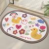 Alfombra de Baño de Barro Diatomeas Alfombra Doméstica para Inodoro Felpudo para Puerta de Baño Espesada Fuerte Absorción de Agua Antideslizante Alfombrilla de Piso para Baño