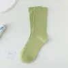 Meias Brancas de Algodão Puro para Mulheres, Engrossadas para Outono e Inverno, Meias Quentes de Cano Médio, Meias Slouch Resistentes a Odores, Meias Longas Sem Costura para Maternidade para o Inverno