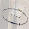 High-Quality Natural Lapis Lazuli and Man-Made Crystal Pearl Design-Forward Clavicle Chain Necklace