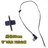Cable USB de Núcleo de Cobre a Macho en Ángulo de 90° con Tapa Antipolvo, Conexión de Carga con Hebilla de Aviación, Cable de Alimentación para Power Bank, Cable Doble Paralelo