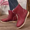 Botas de cordones hasta la mitad de la pantorrilla de color liso con patrón de lichi y costuras decorativas, botas de trabajo de suela gruesa, estilo británico, versátiles, transfronterizas, botas de cuero para mujer de otoño e invierno