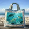 Produto Novo Transfronteiriço 3D Temu Amazon Padrão de Tartaruga Moda Tendência Feminina Bolsa de Mão com Estampa Digital Bolsa de Ombro