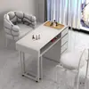 Mesa y Silla para Manicure Estilo Crema Set Japonés Individual y Doble Manicure Accesible Lujo Popular Ins Salón de Uñas Mesa para Manicure