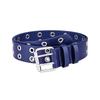 Cinturón de Jeans Punk Retro Europeo y Americano para Mujer Decorativo de Doble Fila con Ojales Herramienta de Moda Distintiva Sello de Cintura de Metal