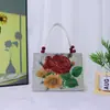 Nuevo bolso de lona de seda dorada con bordado de doble cara, estilo étnico, informal, de gran valor, para mujer.