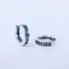 Brincos de argola Romanos em prata pura S925 para mulheres, argolas de prata tailandesa vintage desgastadas, brincos masculinos, únicos e modernos