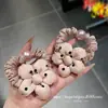 Lazo Rosa Lindo Goma para el Cabello Gato Kt Flor Dulce de Niña Cuerda para el Cabello Cola de Caballo Accesorio Elástico para el Cabello
