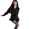 Lencería Sexy Abstinencia Secretaria Profesional Rayas Mujer Larga Negra Deseo Puro Ol Sin Quitarse Traje Qqny Uniforme