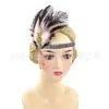 Nueva Diadema de Plumas Estilo Gatsby de los años 1920 con Borlas de Pedrería, Tocado para Actuaciones de Baile, Diadema de Fiesta para Mujer