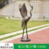 Escultura de grulla de cabeza roja con animales de cobre de imitación retro, adornos de plástico reforzado con fibra de vidrio para exteriores, para patio, piscina, hotel, parque, paisaje forestal