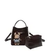Bolso retro para mujer, nueva colección otoño/invierno 2026, moderno y a la moda, estilo coreano, con un toque de alta gama, y un diseño de madre e hijo, también un bolso tipo cubo para mujer