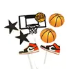 Tarjeta de pastel de baloncesto inserto de zapatilla inserto de decoración de pastel de zapatilla 2G decoración de mesa inserto de marco de baloncesto