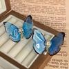 Pendientes de Mariposa de Zircón Super Hada para Mujer Lujo Ligero Elegante Diseño Nicho Alta Gama Dulce Estilo Mori Nuevo Llegada Pendientes y Pendientes