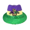 Carnaval Brasileño Mardi Gras de Nueva Orleans Sombrero de Jazz Accesorios Transfronterizos para la Cabeza Plumas Lentejuelas