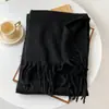 Bufanda tejida de hilo de bucle extendido de mohair cepillado, a prueba de frío y cálida para invierno, transfronteriza europea y americana, para mujer, con tacto de alta gama