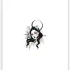 Pegatinas de Tatuaje de Personajes de Bendición Festiva, Rostro de Fantasma de Larga Duración, Pequeños Diseños de Caracteres Chinos, Pegatinas de Tatuaje de Estilo Fresco Unisex para Muñeca y Dedo