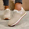 Zapatillas de entrenamiento alemanas de suela gruesa para mujer, modelo nuevo de otoño 2025, comercio exterior transfronterizo, talla grande, con cordones, punta redonda, deportivas casual Cortez para mujer