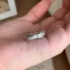 Anillo de Plata de Ley S925 Vintage Cepillado Diamante Doble Capa Apilado Estrella de Ocho Puntas para Mujer Índice de Lujo Ligero de Nicho