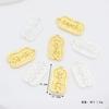 Colgante Pequeño de Ábaco con Carácter de Fortuna de Oro Real Chapado en Oro de 18 Quilates para Joyería DIY, Dijes Pequeños, Aretes, Colgantes para Orejas, Pulseras, Collares D105