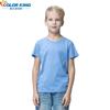 Camiseta de cuello redondo, manga corta, color liso, con transferencia de calor en blanco, para hombres y mujeres, para niños, fabricantes de ropa para niños al aire libre con personalidad, venta al por mayor