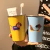 Taza de enjuague bucal de perro Dachshund lindo, Taza de cepillo de dientes para el hogar, Taza dental de acero inoxidable para viaje de pareja
