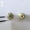 Xu Jiang Madera de Loto Hemu 12cm patrón de capullo de loto cuentas estampadas cuentas espaciadoras con agujero pasante cuentas sueltas accesorios para joyería DIY