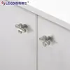 Venta Directa de Fábrica de Tiradores Originales de Lujo Ligero para Puertas de Armario, Tiradores de Plata Cepillada Francesa para Puertas de Muebles y Gabinetes, Tiradores de Agujero Único para Cajones de Gabinete