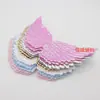 Acessórios de Roupa DIY Acessórios para Mochila Asas de Anjo Acessórios de Natal Asas de Tecido Iridescente Dourado e Prateado 8-21cm