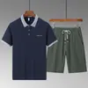 Traje Deportivo de Verano Casual Holgado de Manga Corta y Pantalones Cortos para Hombres de Mediana Edad y Mayores Beijianglang