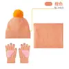 Conjunto de Tres Piezas de Gorro Bufanda Guantes Tejidos para Otoño Invierno Gorro de Lana Grueso Cálido Guantes con Pantalla Táctil para Mujer