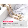 Cadena de aluminio para bolsos de mujer, accesorios de cadena, cadena de metal de repuesto, cadena de bolso pulida de cuatro lados, accesorios para correa de hombro de bolso cruzado
