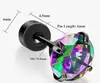 Pendientes de Acero Inoxidable Redondos con Circonita Integrada de Cuatro Garras Súper Brillantes, Cilindricos, Ecológicos, Transfronterizos, Precio Directo de Fábrica