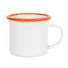 Copo de esmalte de transferência de calor em branco vintage Copo revestimento de sublimação ao ar livre camping personalidade cor borda ondulação xícara de café