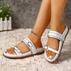 Sandalias cómodas de talla grande para mujer, suela gruesa, resistentes al desgaste, estilo transfronterizo europeo y americano, venta al por mayor europea y americana nueva, talla grande