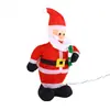 1.2 metros sosteniendo muletas inflable Papá Noel LED luminoso modelo de aire Papá Noel inflable modelo de aire decoraciones