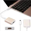 Adaptador de Tipo C a HDMI directo de fábrica USB 3.1 a línea HD Adaptador de Tipo C a HDMI