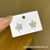 Brincos Borboleta Flor Zircônia Micro-Pavimentados Agulha de Prata S925 Brincos de Pérola Nicho Doces e Requintados Brincos com Franjas