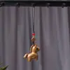 Nuevo Colgante Llavero Caballo Zodiaco Chino de Madera Diseño Creativo DIY Colgante para Teléfono de Caballo