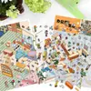 Adesivos de Paisagem em Miniatura Dobráveis Novo Estilo Original Vida de Escritório Cartoon DIY Alívio de Estresse Animal de Estimação Adesivos de Filme Brilhante Atacado